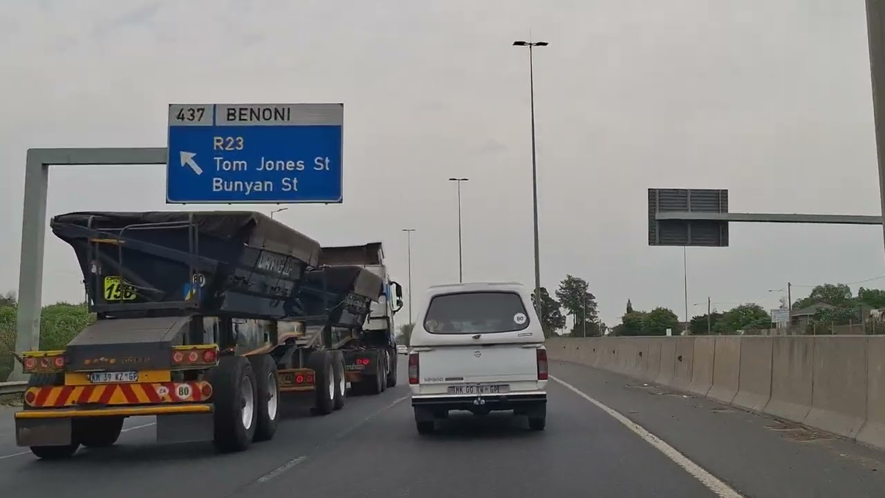 Johannesburg East to Waterfall City, South Africa, (N12, N3 & N1 Highways)