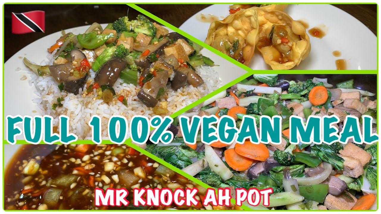 FULL 100% VEGAN CHINESE MEAL | TOFU & VEGETABLE | BASMATI RICE | SOYA WONTONS | TRINI STYLE 🇹🇹🇹🇹