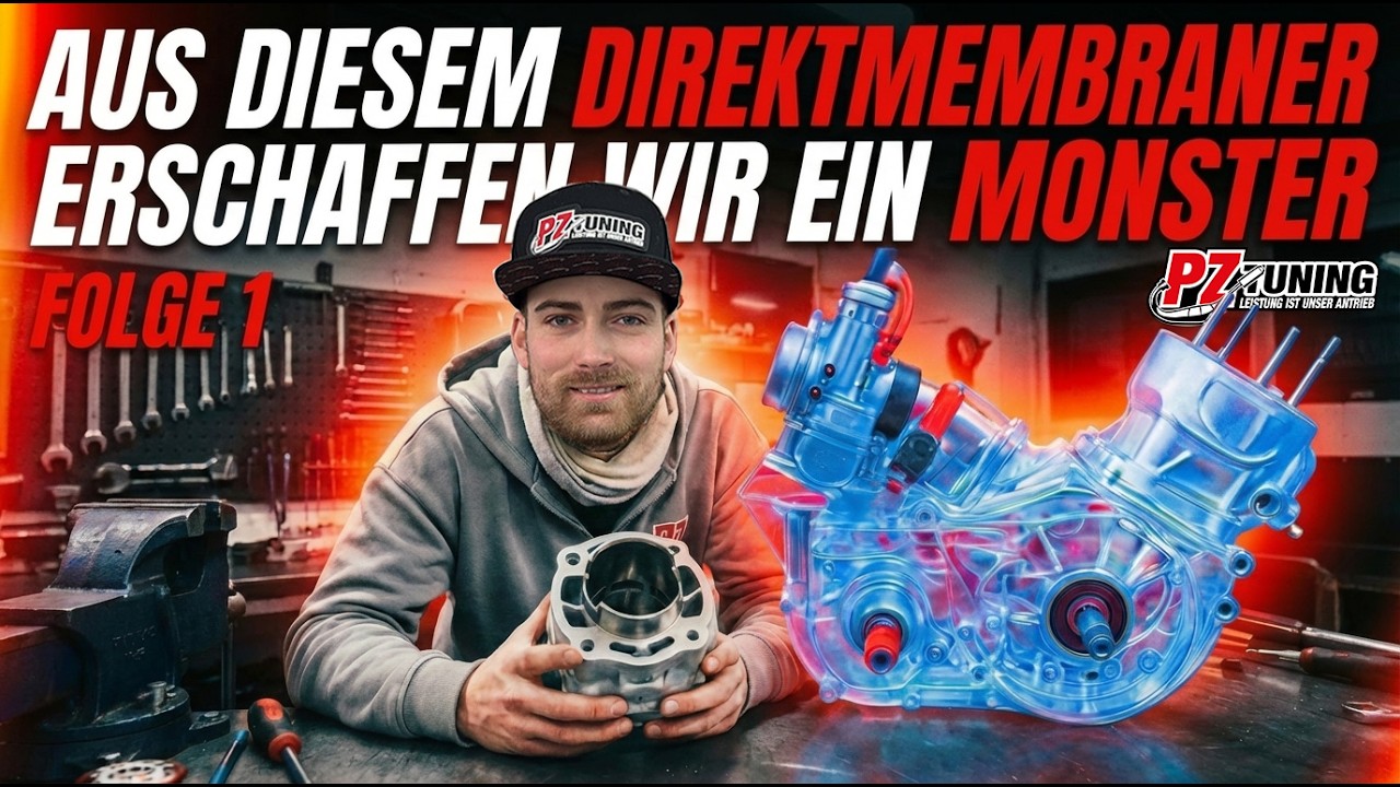 Simson Motor Projekt auf nächstem Level 😳 Direktmembran Wassergekühlt 90ccm!