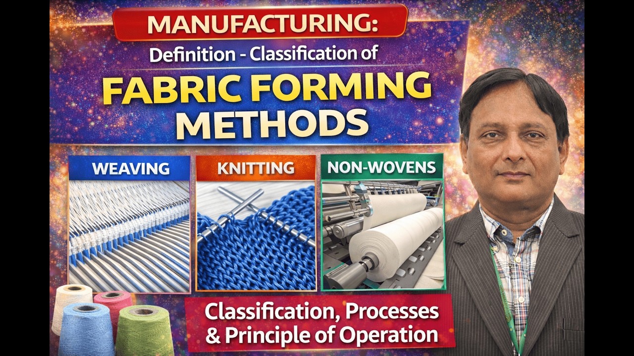 Fabric Manufacturing  - Classification -  Weaving, Knitting & Non wovens