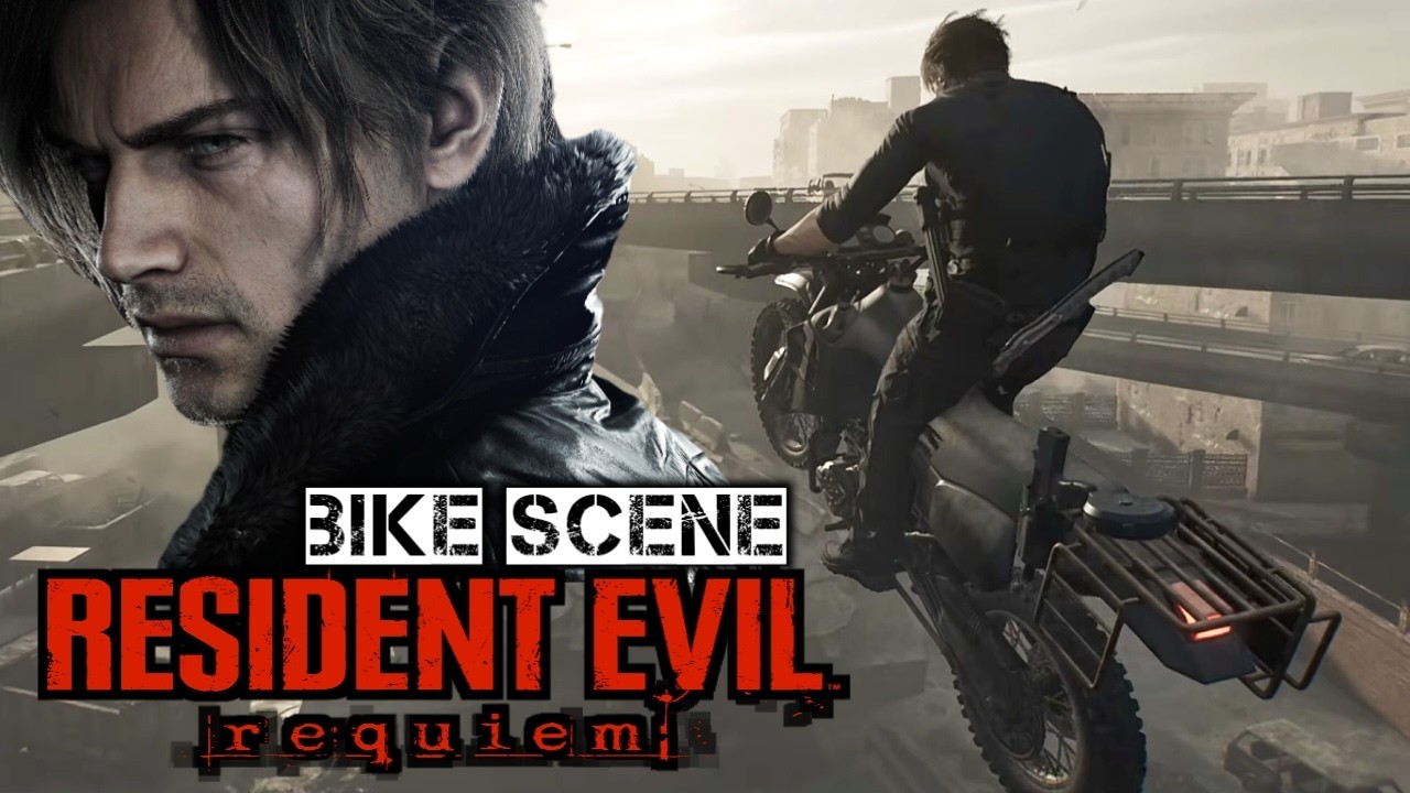 FULL BIKE SCENE!!💥RESIDENT EVIL REQUIEM!!🔥 #residentevil #residentevilrequiem #leonskennedy