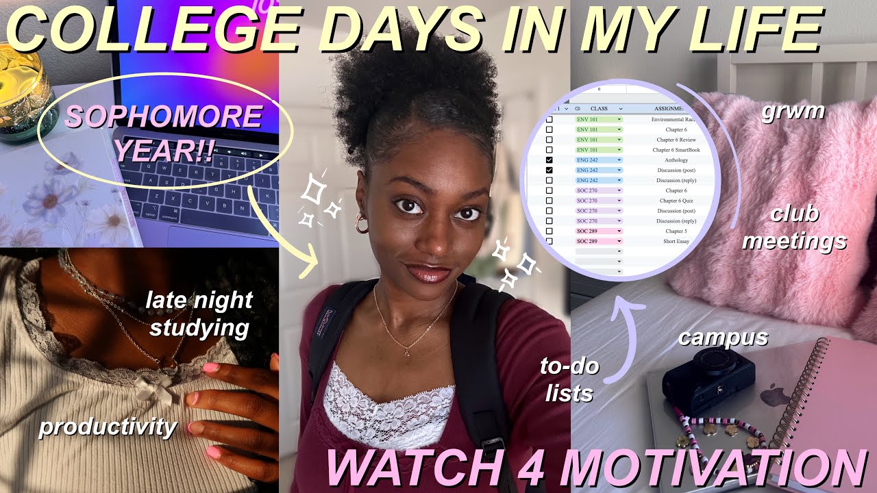 Realistic College Vlog | productivity, studying, campus, late nights, to-do lists, & more!
