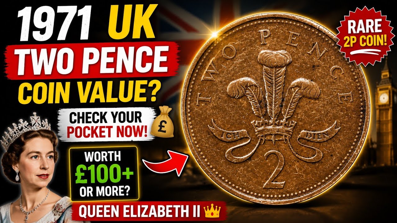 1971 UK TWO PENCE COIN VALUE? CHECK YOUR POCKET NOW! 💰 QUEEN ELIZABETH II RARE 2P COIN! 🔥**