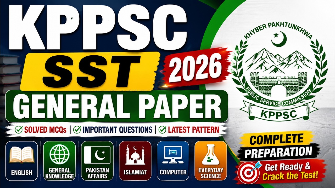 KPPSC SST General Paper 2026 | Solved MCQs | SST Test Preparation & Important Questions