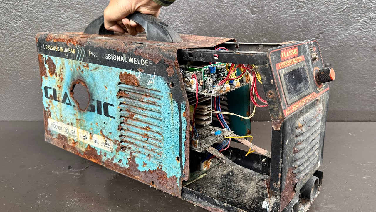 Restore CLASSIC old rusty inverter welding JAPAN with burnt components | Restoration welding reuse