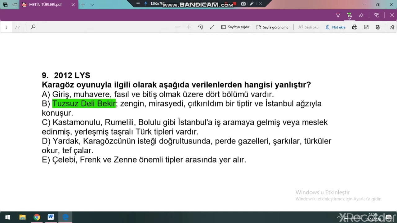 AYT EDEBİYAT * METİN TÜRLERİ * ÇIKMIŞ SORU ÇÖZÜMLERİ