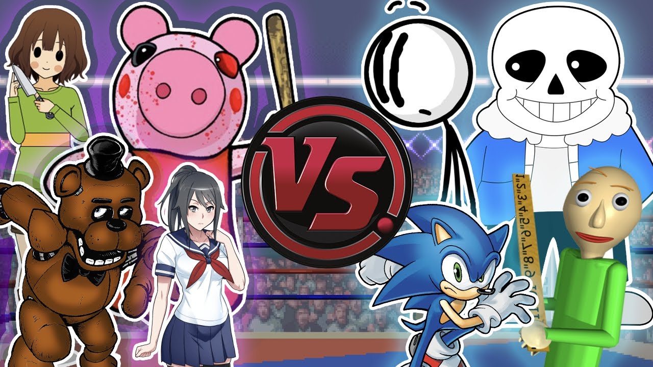 INDIE RAP CONCERT (Sans, Baldi, Piggy, Henry Stickmin, Freddy Fazbear, & Sonic) CARTOON RAP ATTACK