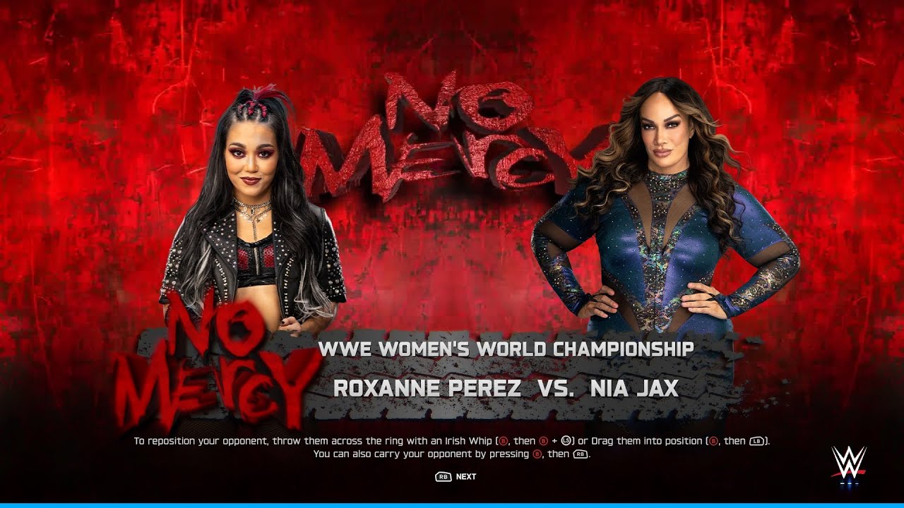 Roxanne Perez Vs Nia Jax Falls Count anywhere women’s world title WWE 2K25