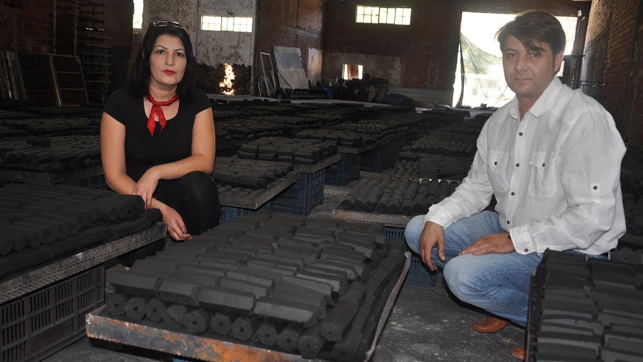 Zeytin çekirdeğinden mangal kömürü üretip ihracat yaptılar