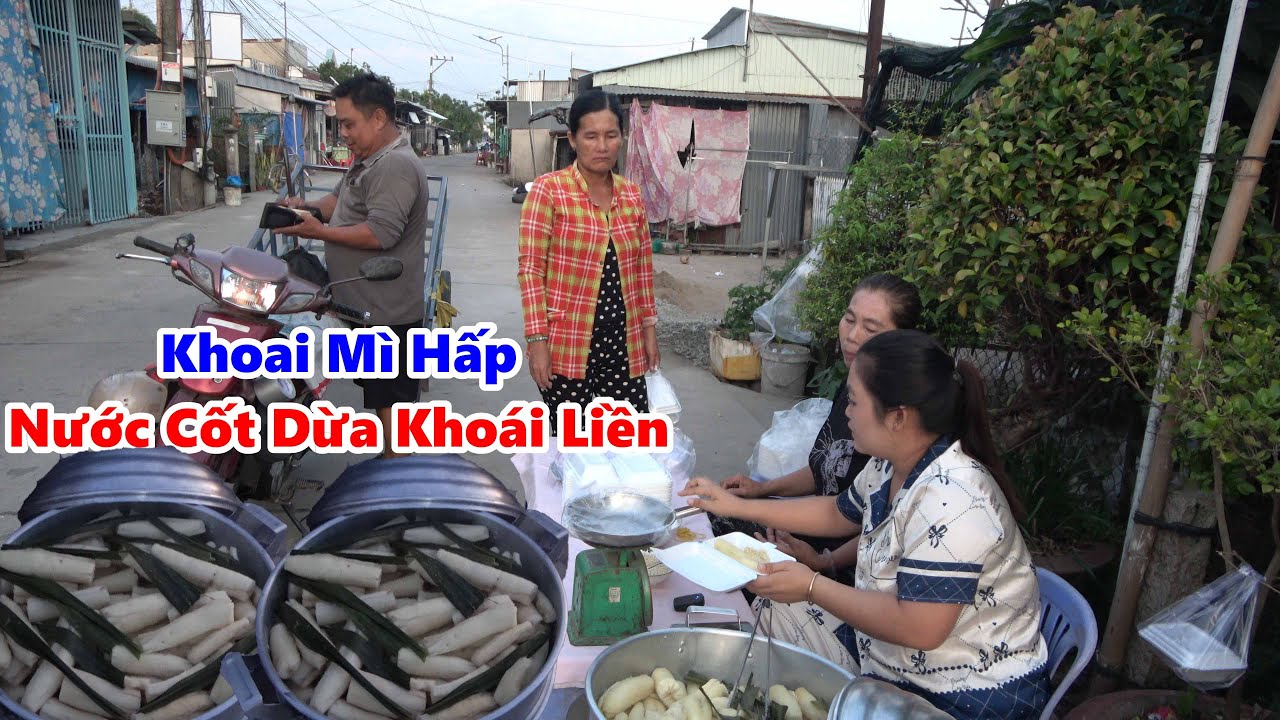 Hai Chị Em Thức Sớm Bán | Khoai Mì Hấp Là Bà Con Khoái Liền | Một Nồi Mà Không Đủ Bán #NSĐQ