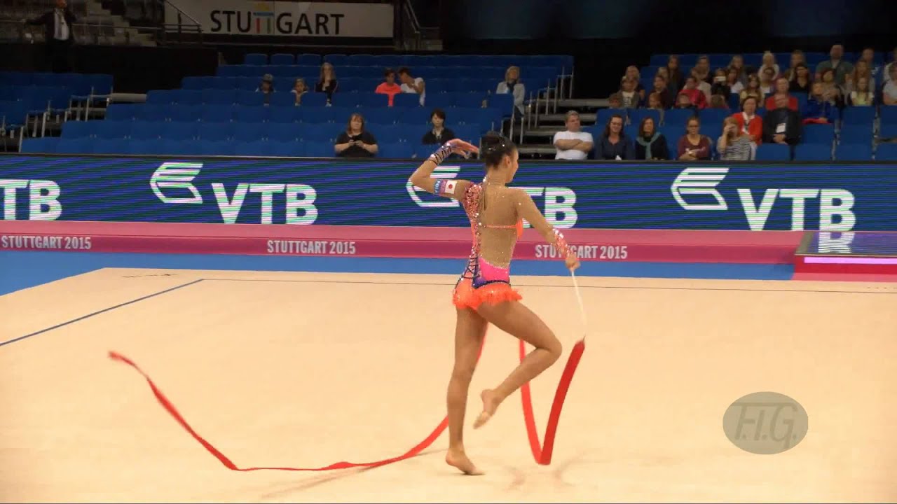 Sakura HAYAKAWA (JPN) 2015 Rhythmic Worlds Stuttgart - Qualifications Ribbon
