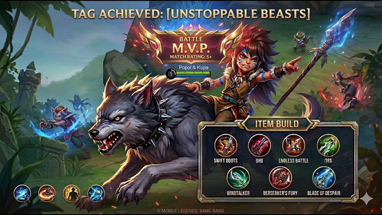 Gamplay with Popol and Kuba is really awesome character and their ability is really Awesome . #moba