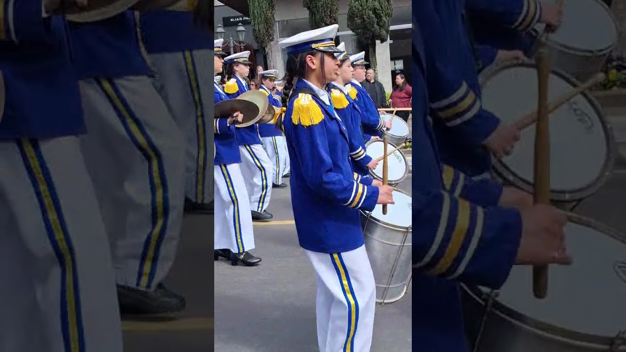 Apresentação da Banda Marcial da Escola Estadual Neusa Mari Pacheco CIEP de Canela-RS Desfile Cívico