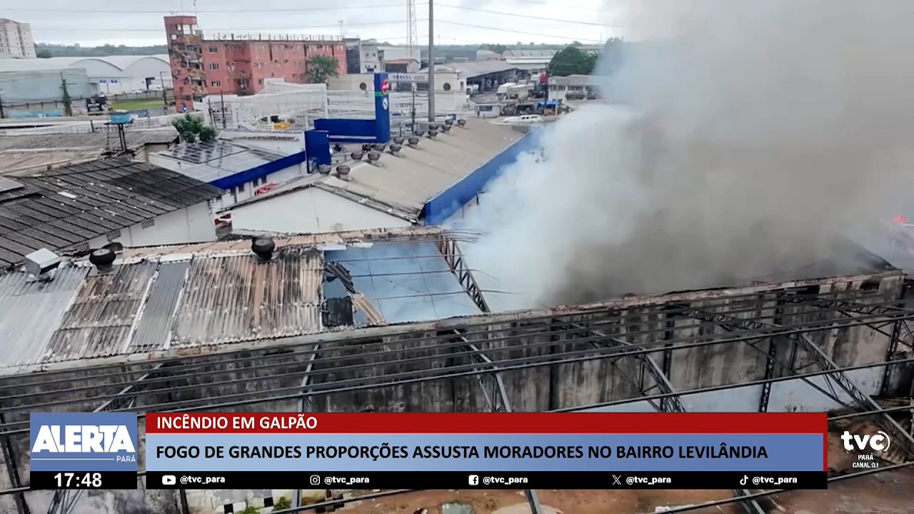 INCÊNDIO DE GRANDES PROPORÇÕES ATINGE GALPÃO EM ANANINDEUA