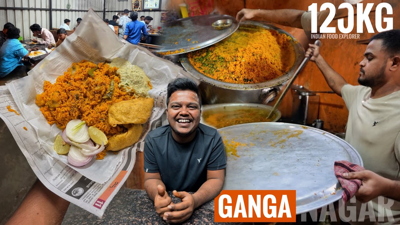 Kalaburagi Famous ￼GangaNagar Aloo Bhat - 120Kg Sell Everyday | He started it Aloo Bhat in Gulbarga 