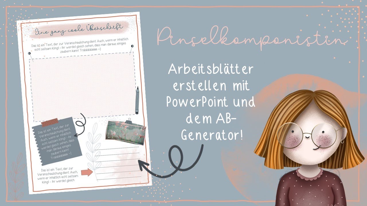 Arbeitsblätter erstellen mit PowerPoint und dem Arbeitsblatt-Creator // PINSELKOMPONISTIN