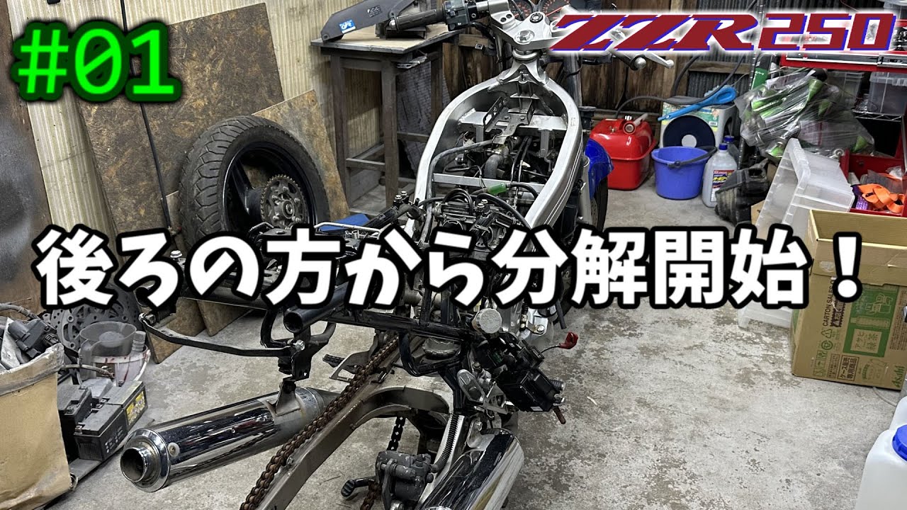 [ZZR250] #01 分解してさらに現状確認 [Kawasaki]