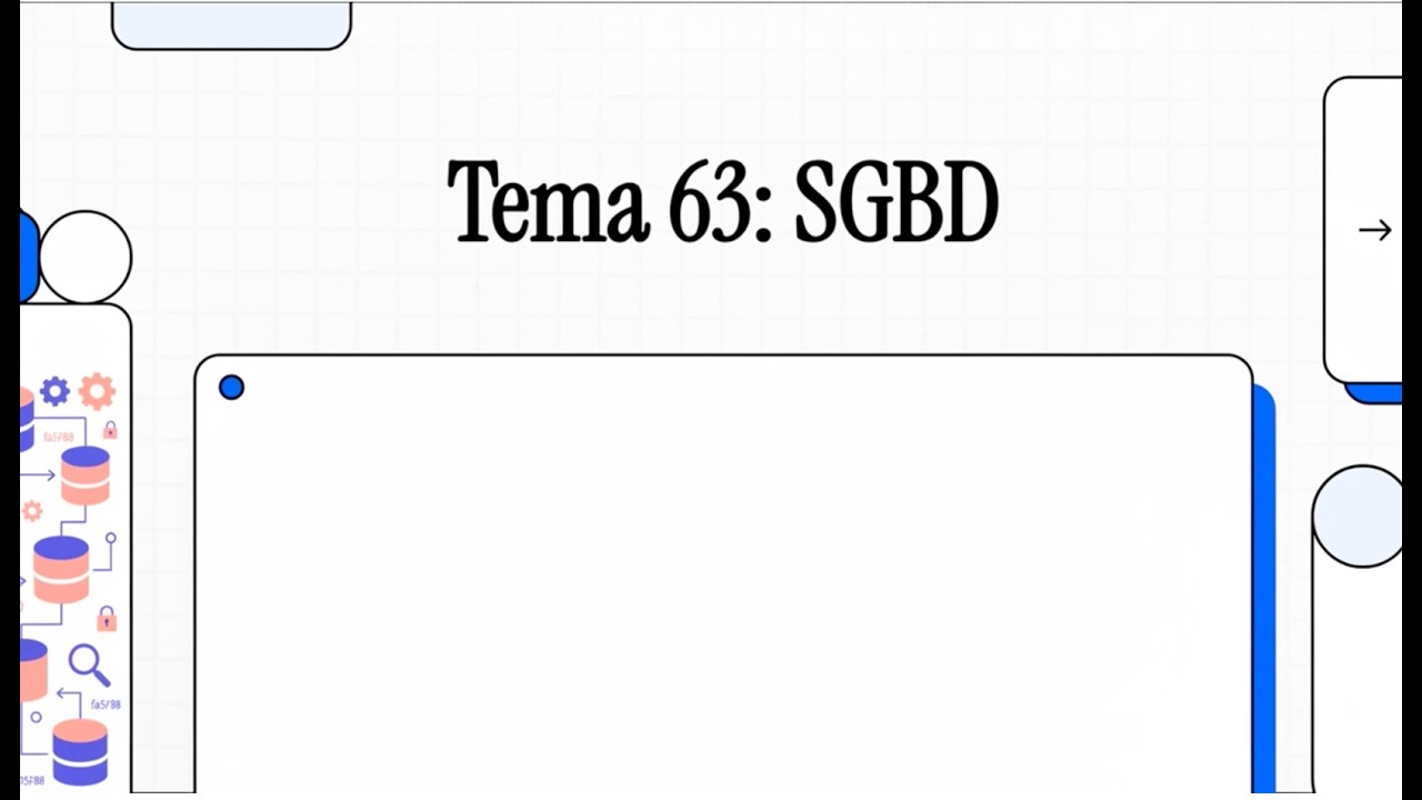 Tema 063 Sistemas de Gestión de Bases de Datos (SGBD) y Modelo ANSI