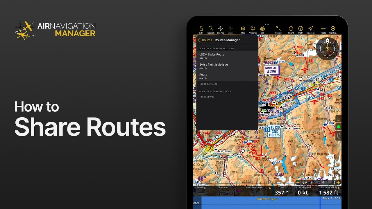 Air Navigation Manager | How to share routes