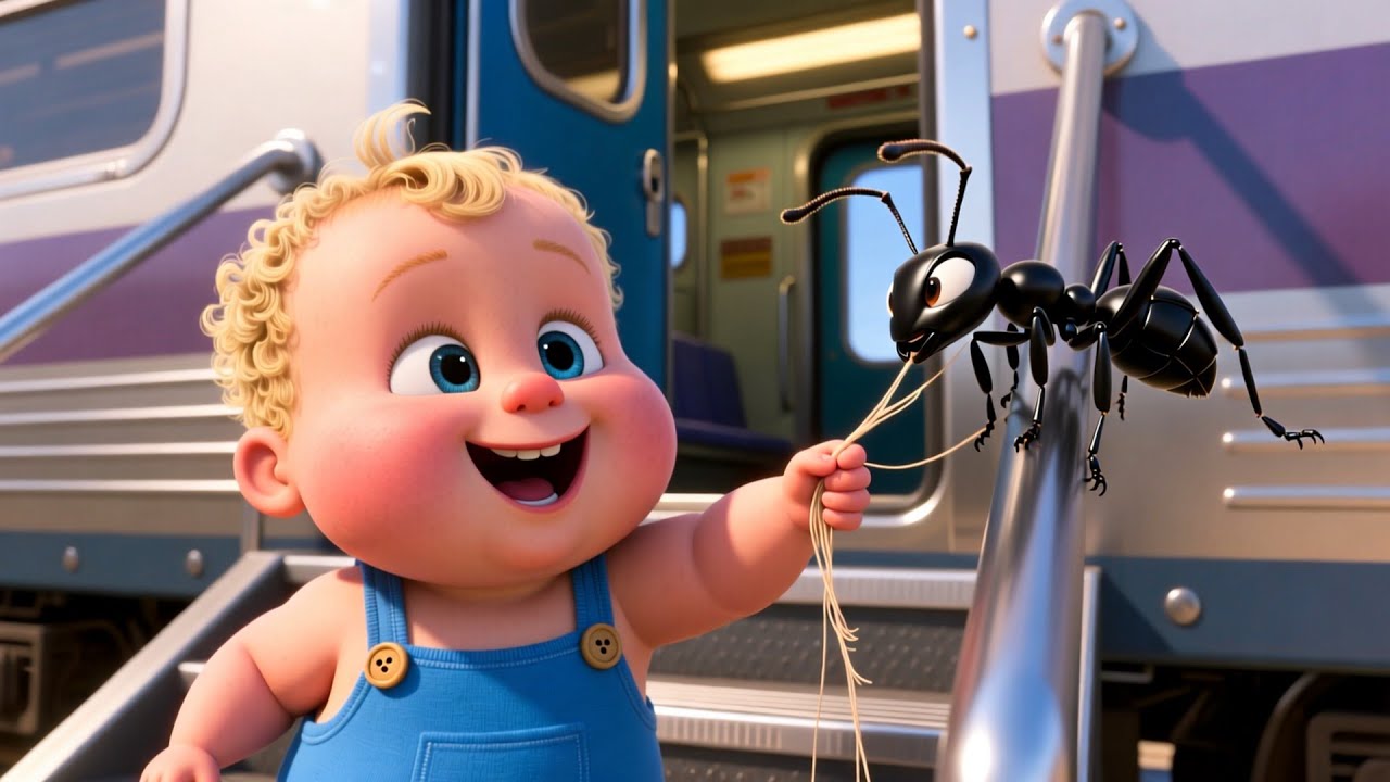 Baby and Ant on Train 🚆🐜👶 | Kids Story | Fun Learning Video for Children