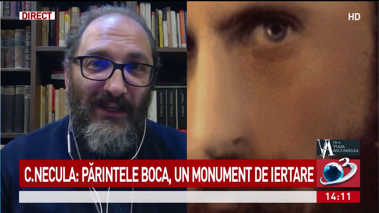 Dr. Dumitru Constantin Dulcan şi părintele Constantin Necula, la De-a Viaţa Ascunselea