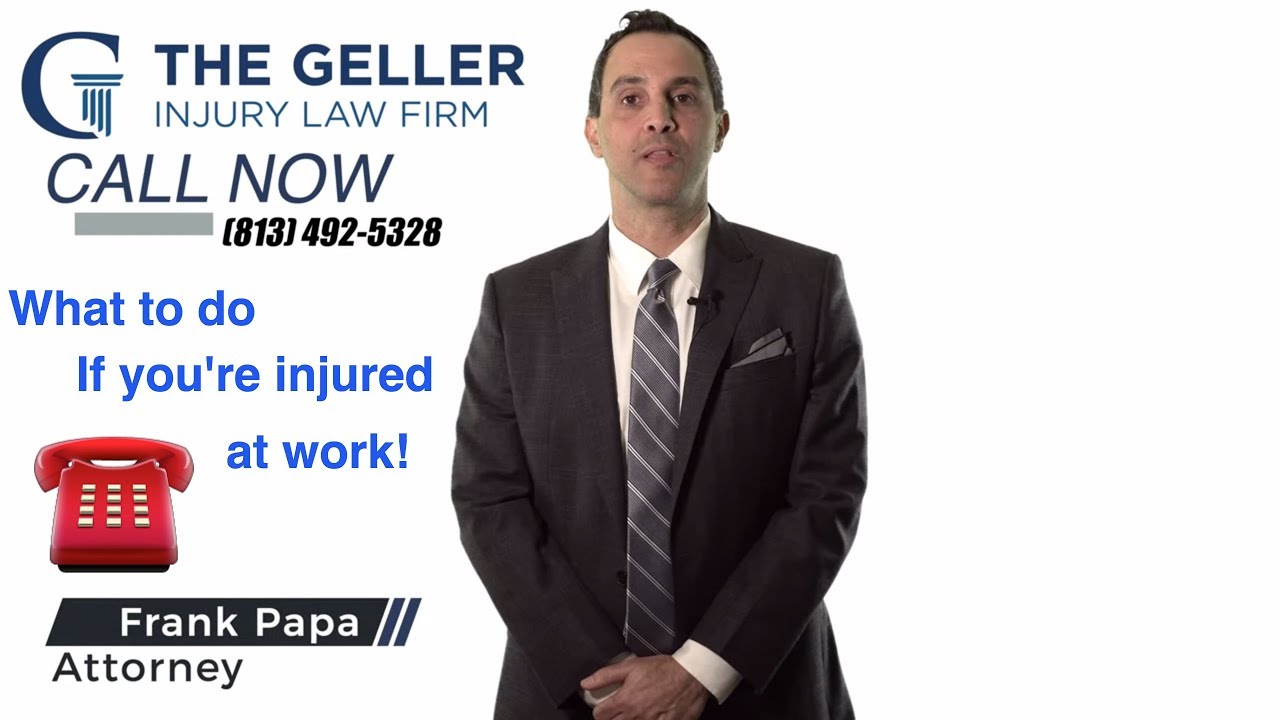 Workplace Injuries:  Personal Injury Attorney Tampa Bay Florida