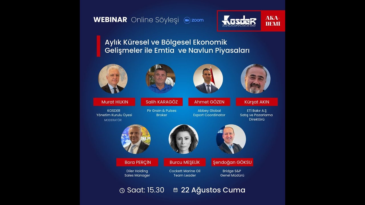 Navlun Piyasaları ve Güncel Gelişmeler Ağustos Ayı Söyleşisi