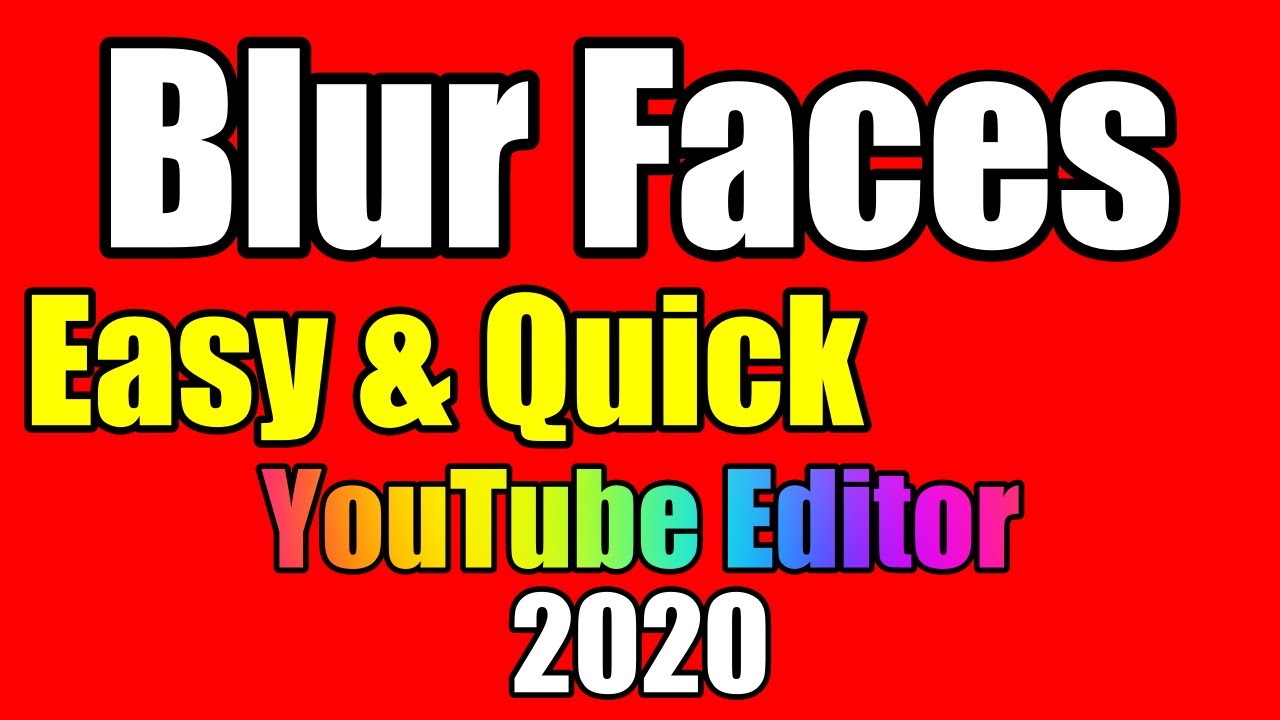 How to easily blur faces and objects with YouTube Editor | No effort needed