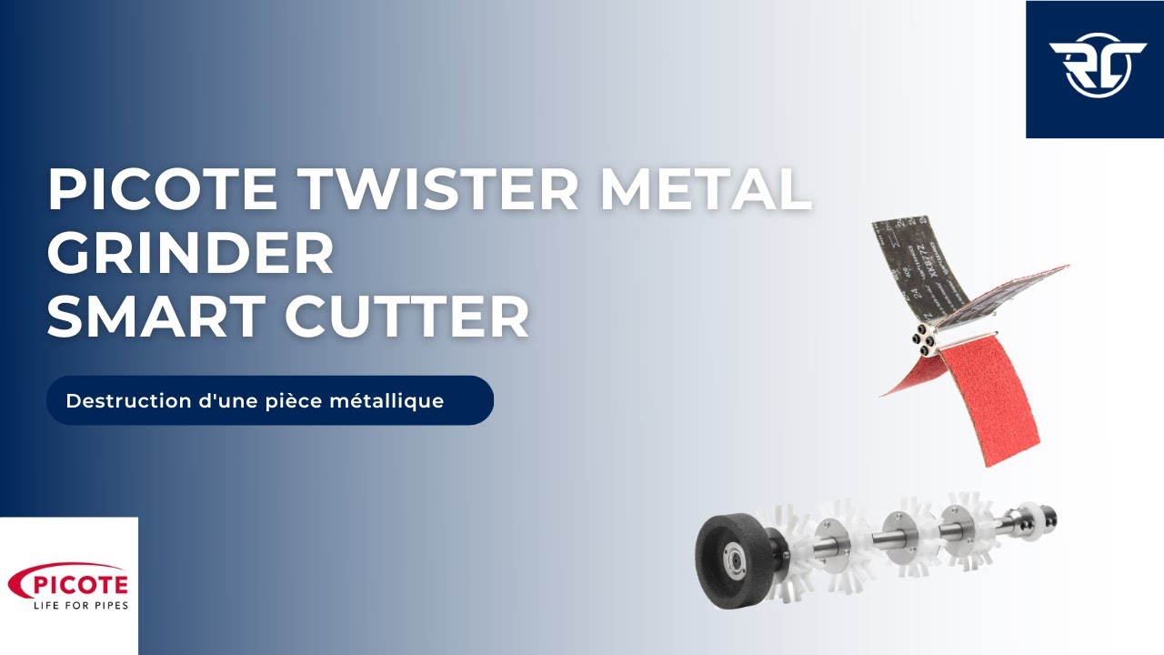 Destruction d'une pièce métallique à l'aide du Picote Twister Metal Grinder et du Smart Cutter