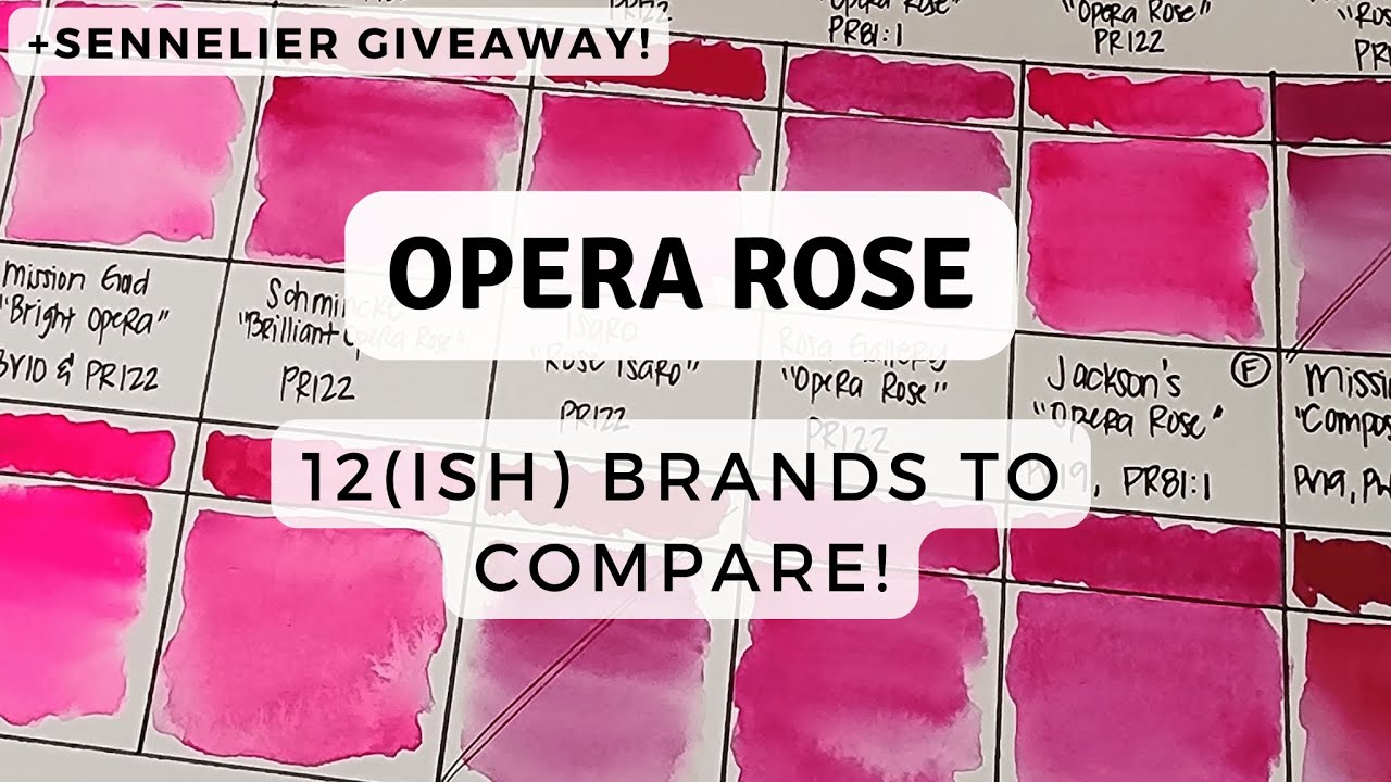 The ULTIMATE Opera Rose Comparison - 12ish Watercolor Brands