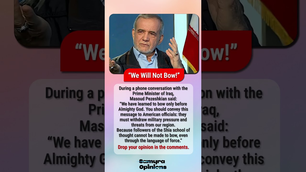 We Will Not Bow&rdquo; | Iran&rsquo;s Message to the US Sparks Debate