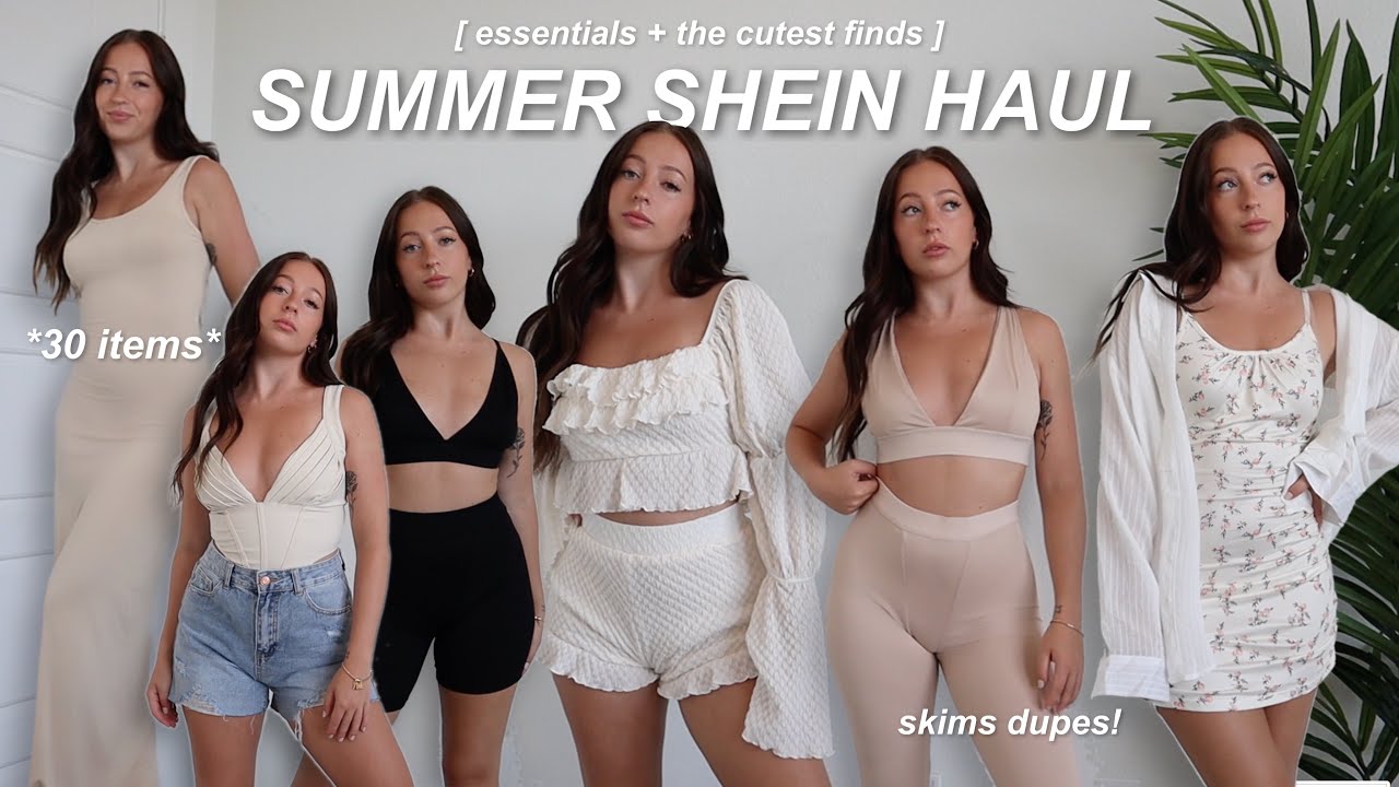 Huge Summer Shein Haul 2022 \\ Shein Try On Haul 2022, Shein Skims Dupes, Summer Shein Haul
