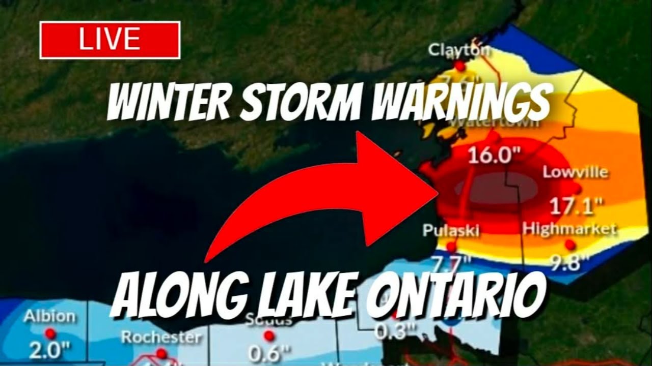 🔴STORM CHASERS LIVE🔴 Winter Storm Warning! Lake Ontario, New York!