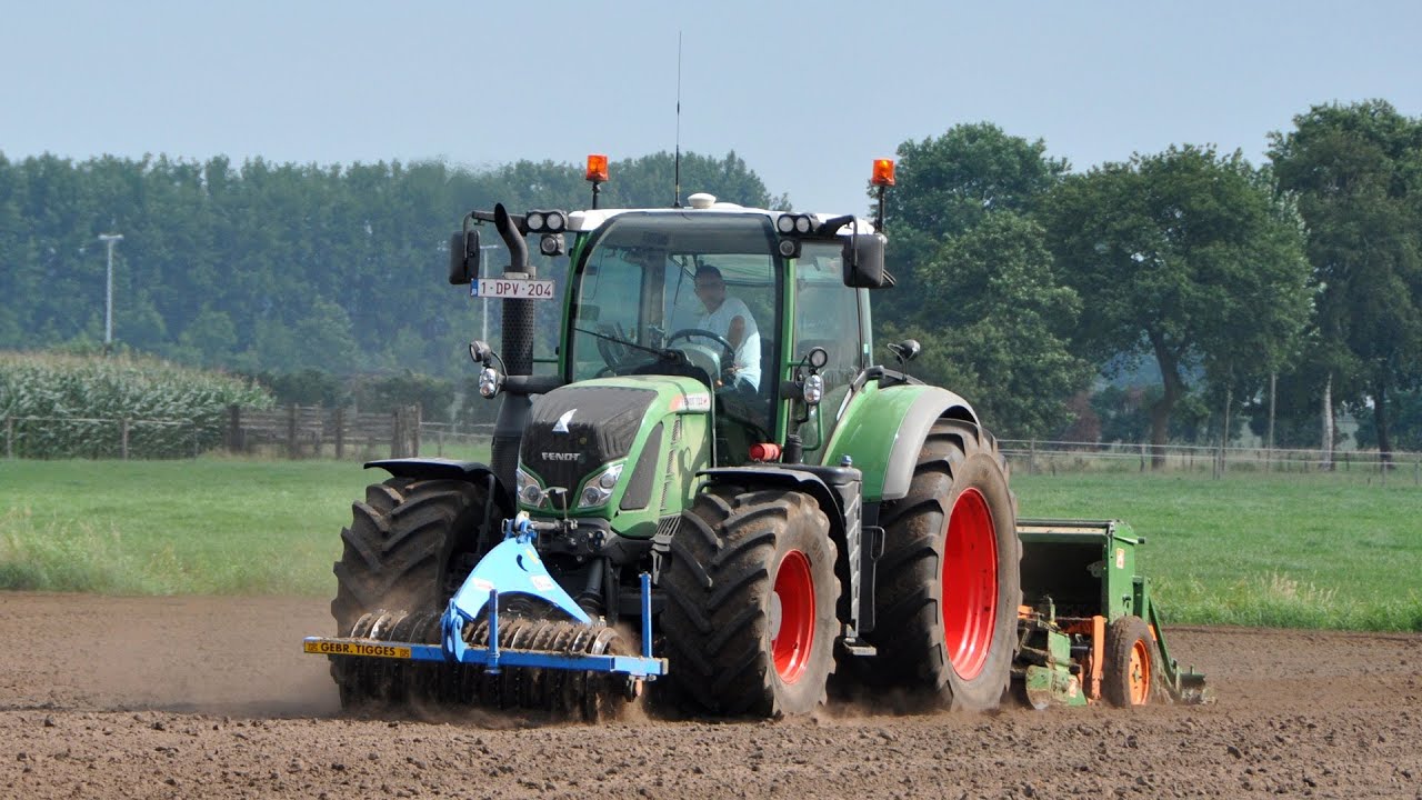 Fendt 722 & Amazone D9-30 - Loonwerken Claeys KMK - gras zaaien