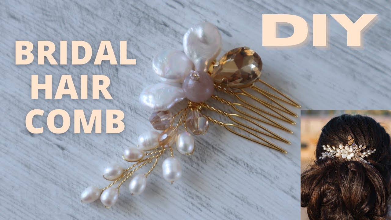 HOW TO CREATE WIRE HAIR COMB | Bridal Jewelry Making | Bridal Jewellery| Bridal Hair Accessories DIY