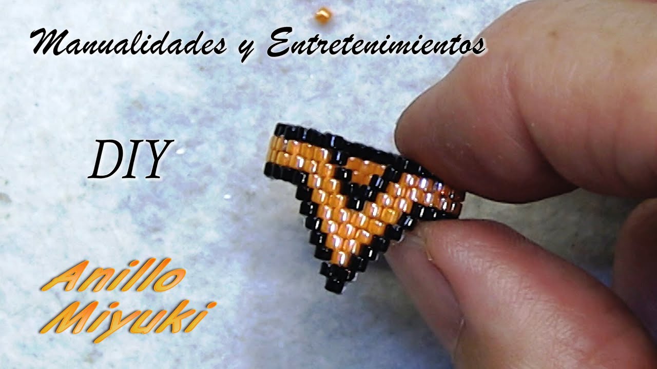 DIY -💍💍 Anillo miyuki - Miyuki ring - Кольцо Миюки - Anel Miyuki
