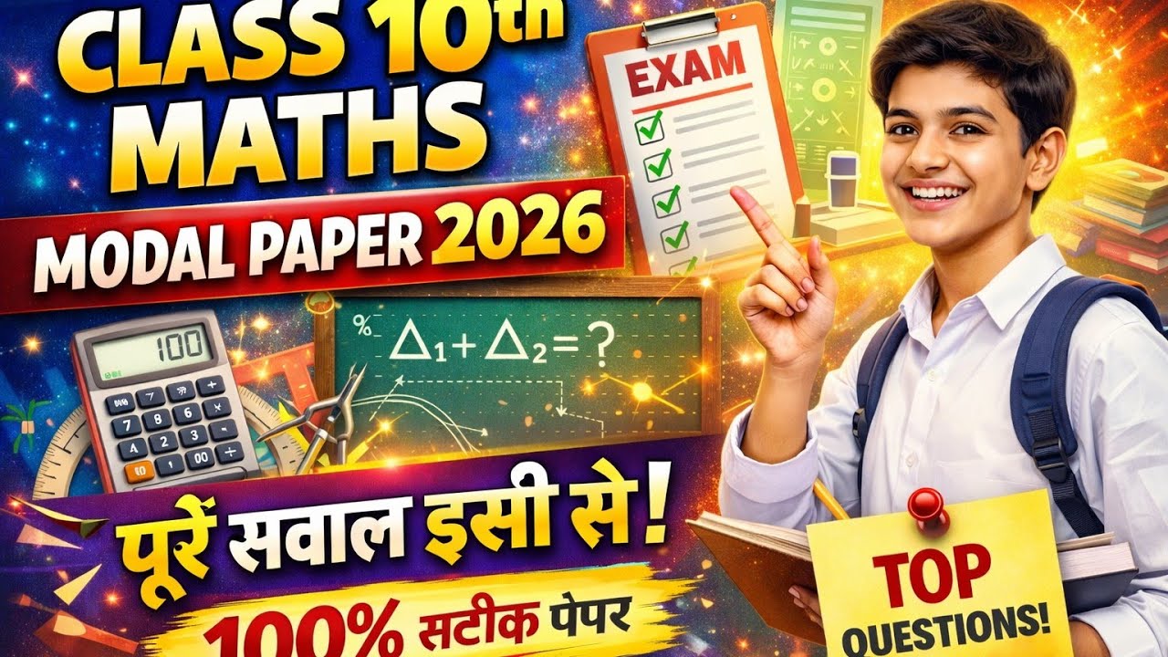 Class 10th maths unsolved paper//Class 10th maths paper//modal paper//कक्षा 10 गणित मॉडल पेपर