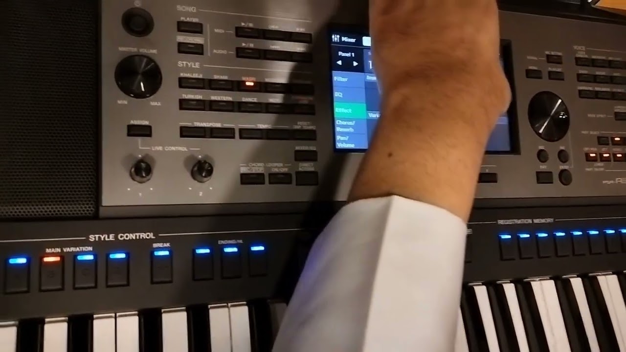 تخزين الاصوات مع الايقاع في زراير PSR A5000 ONE TOUCH SETTING  /OTS