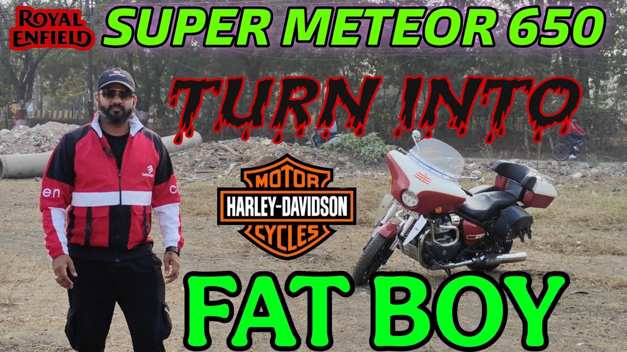 SUPER METEOR 650 FULL MODIFICATION VIDEO IN 4K II SM650 CONVERTED INTO HARLEY FATBOY #trending #vlog