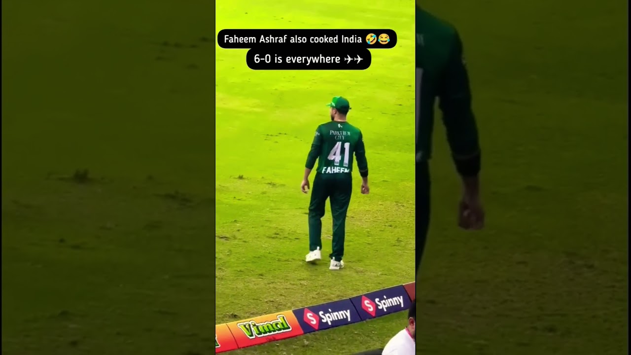 Faheem Ashraf cooked India 🤣 #cricket #shorts #shortsfeed #viralshorts #trendingshorts #ytshorts
