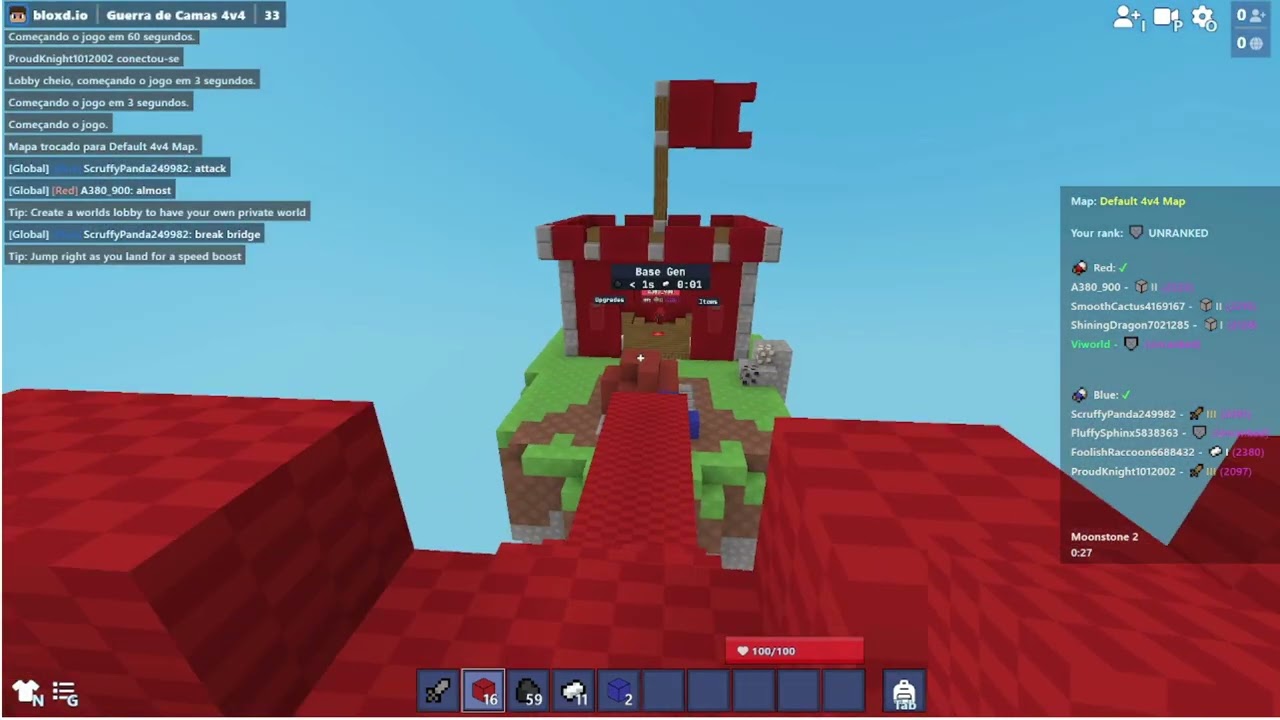 bloxd io bedwars 4v4: 1