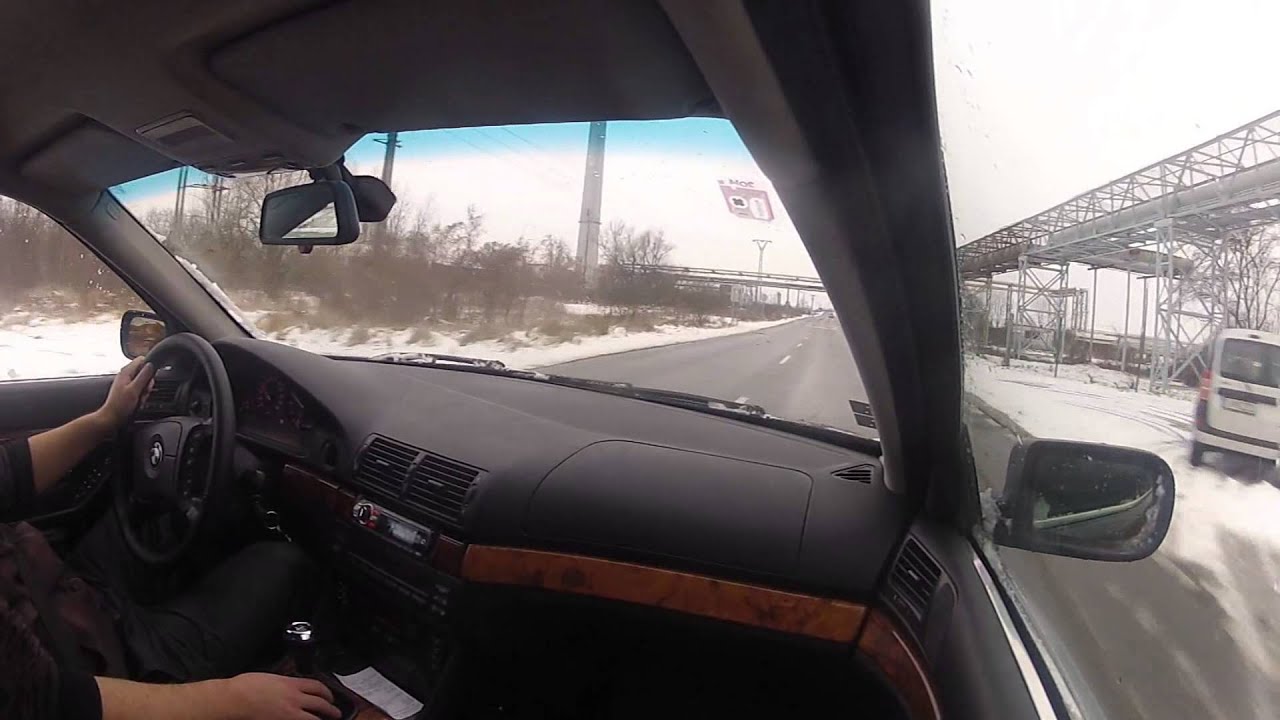 BMW 528i E39 Winter Cruising-GoPro HD Hero 2 camera test