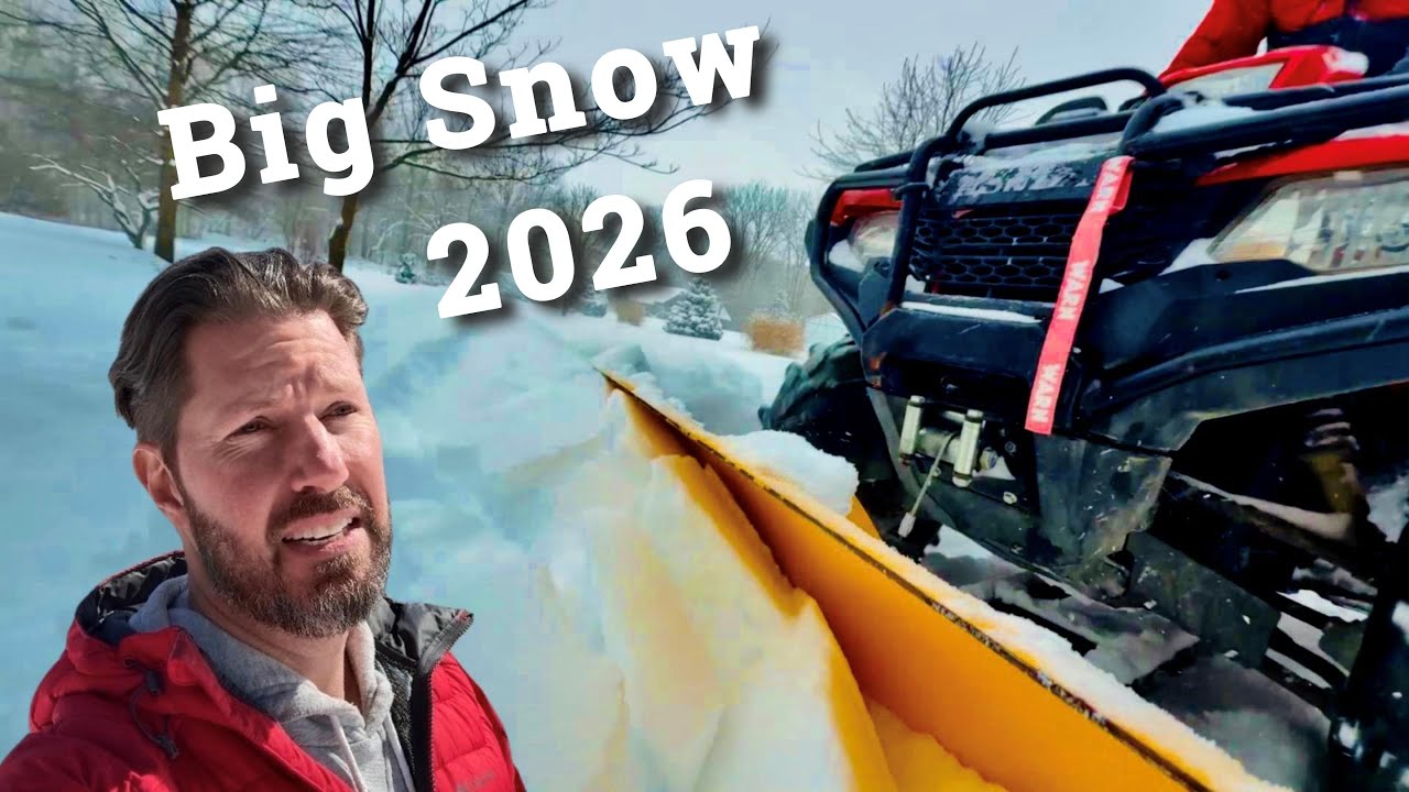 Big Snow 2026...Long Driveway, One Guy, One ATV