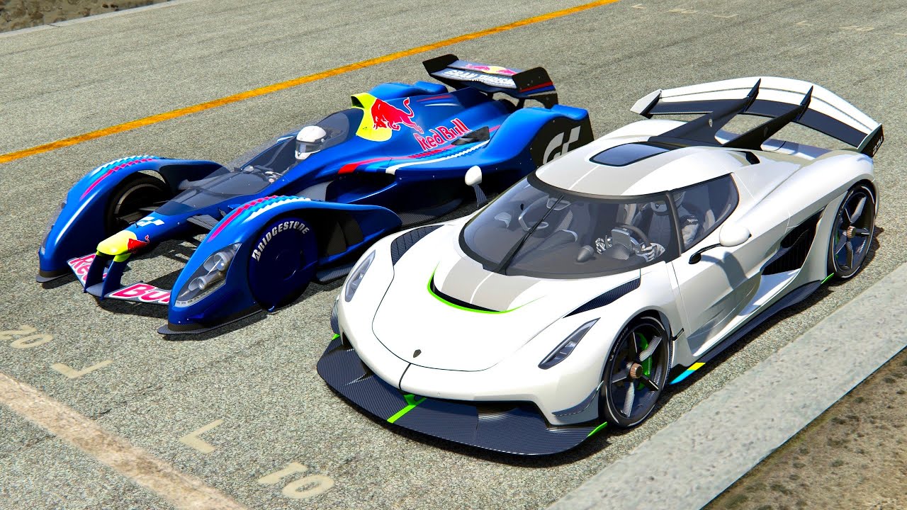 Koenigsegg Jesko vs Red Bull X2010 - Drag Race 2KM