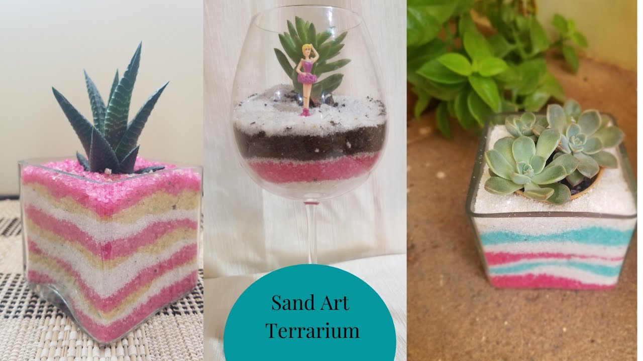 Sand art DIY Terrarium: Quick and Easy