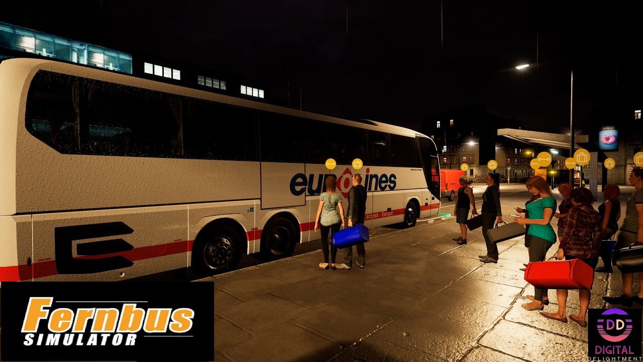 FernBus - Rainy night bus