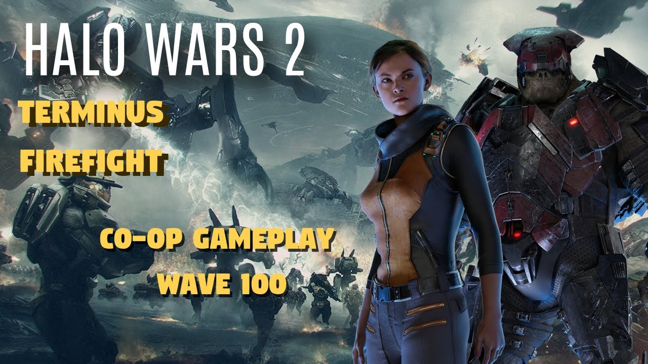 Halo Wars 2 Terminus Firefight Wave 100 - Co Op Gameplay - Pavium and Anders (strategy guide)