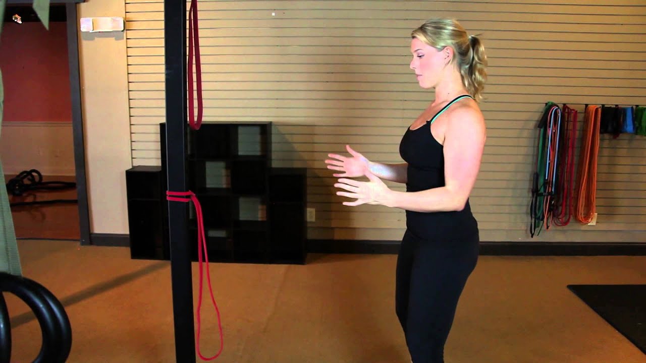 Molly Galbraith of GirlsGoneStrong.com teaching the Band Pull-Apart, Band Row, and Face Pull