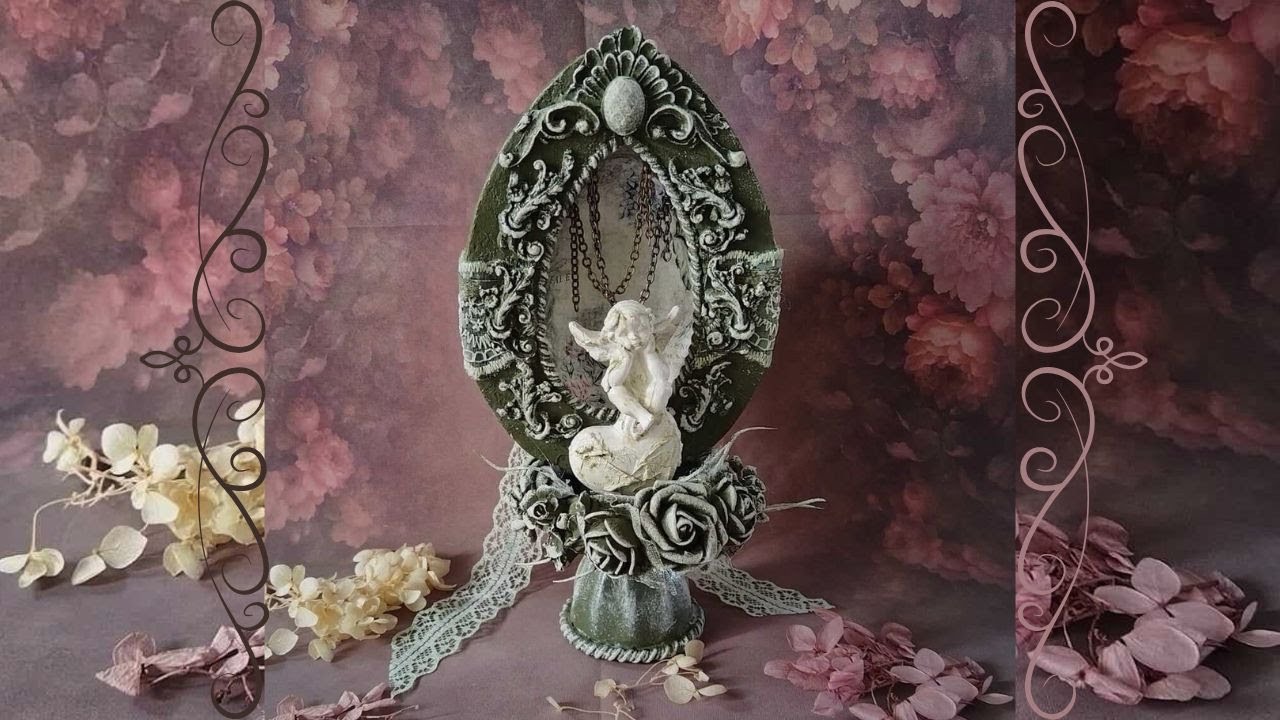 Angel Easter egg - vintage Easter egg - DIY