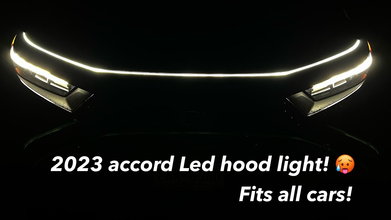 2023 honda accord gets led hoodlight installed!
